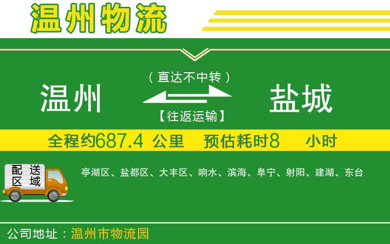 溫州到鹽城物流公司