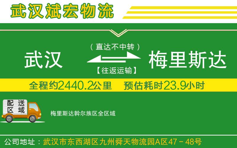 武漢到梅里斯達斡爾族區貨運公司