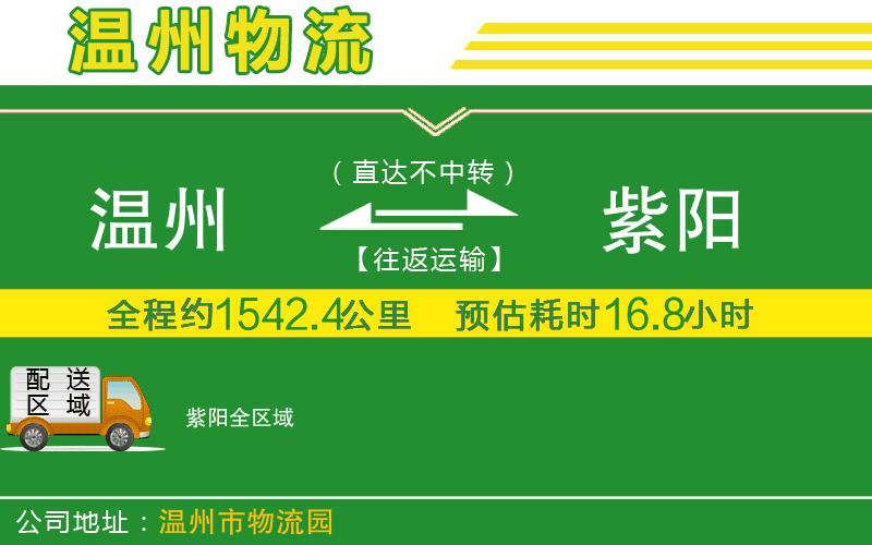 溫州到紫陽(yáng)物流公司